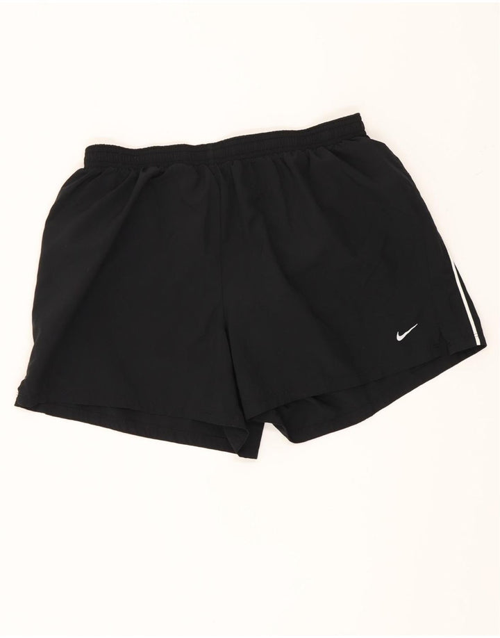 Nike Dame Dri Fit Sport Shorts UK 16 Large Black Polyester