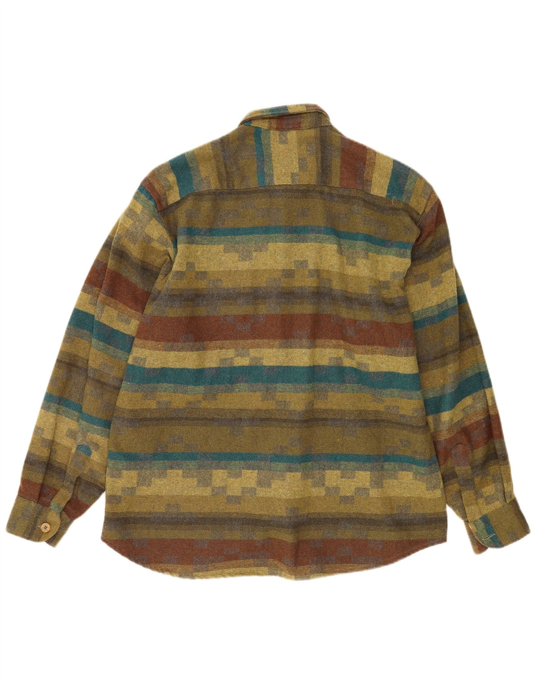 Massaro Herre Flanelskjorte Stor Khaki Stribet