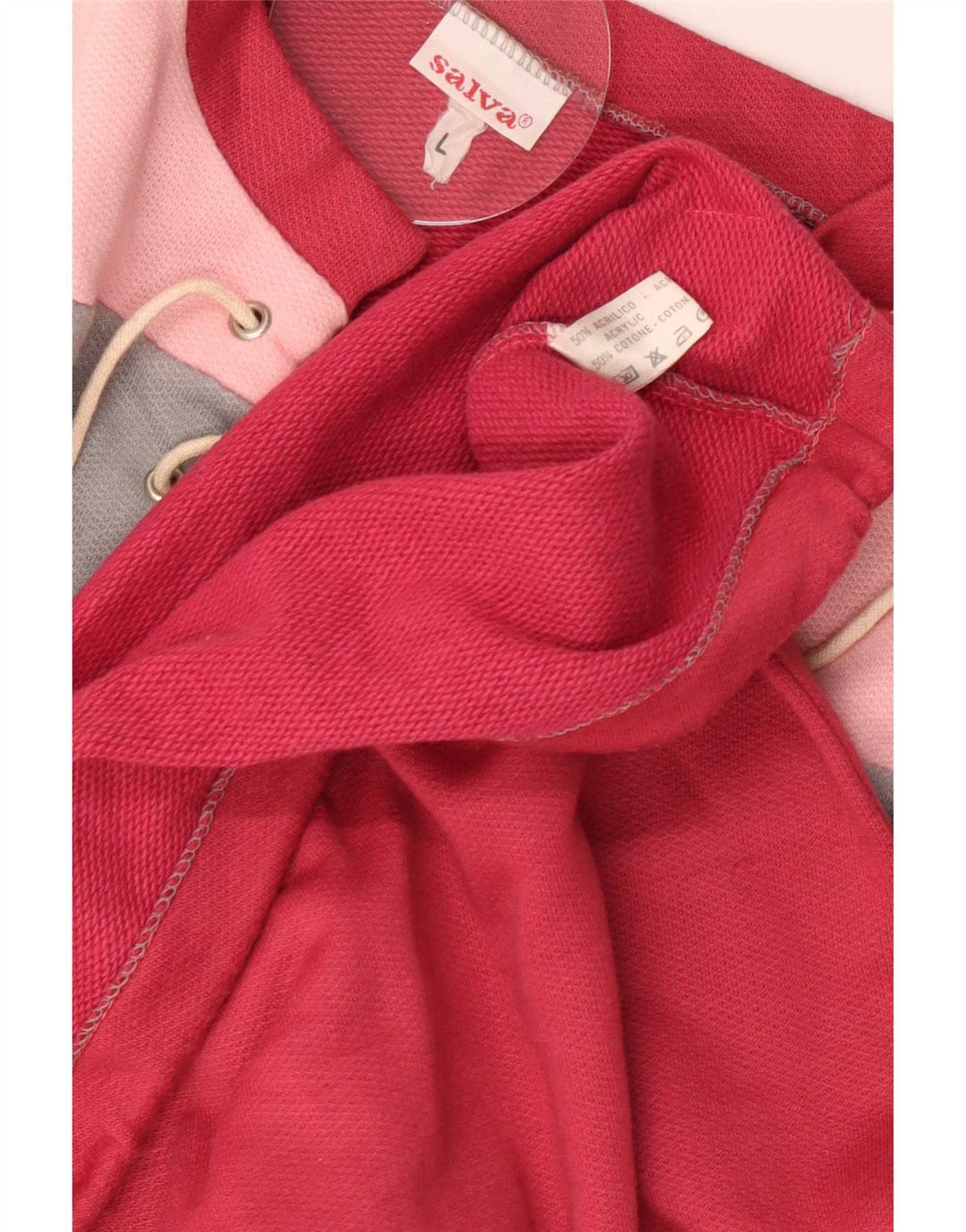 Vintage dame sweatshirt i overstørrelse UK 16 Stor rød farveblok