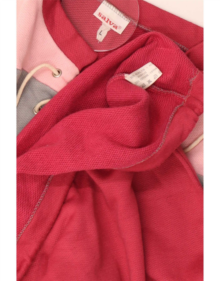 Vintage dame sweatshirt i overstørrelse UK 16 Stor rød farveblok