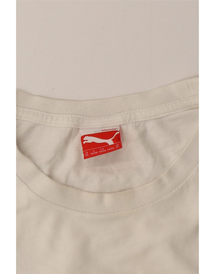 PUMA Herre grafisk T-shirt Top XL Hvid