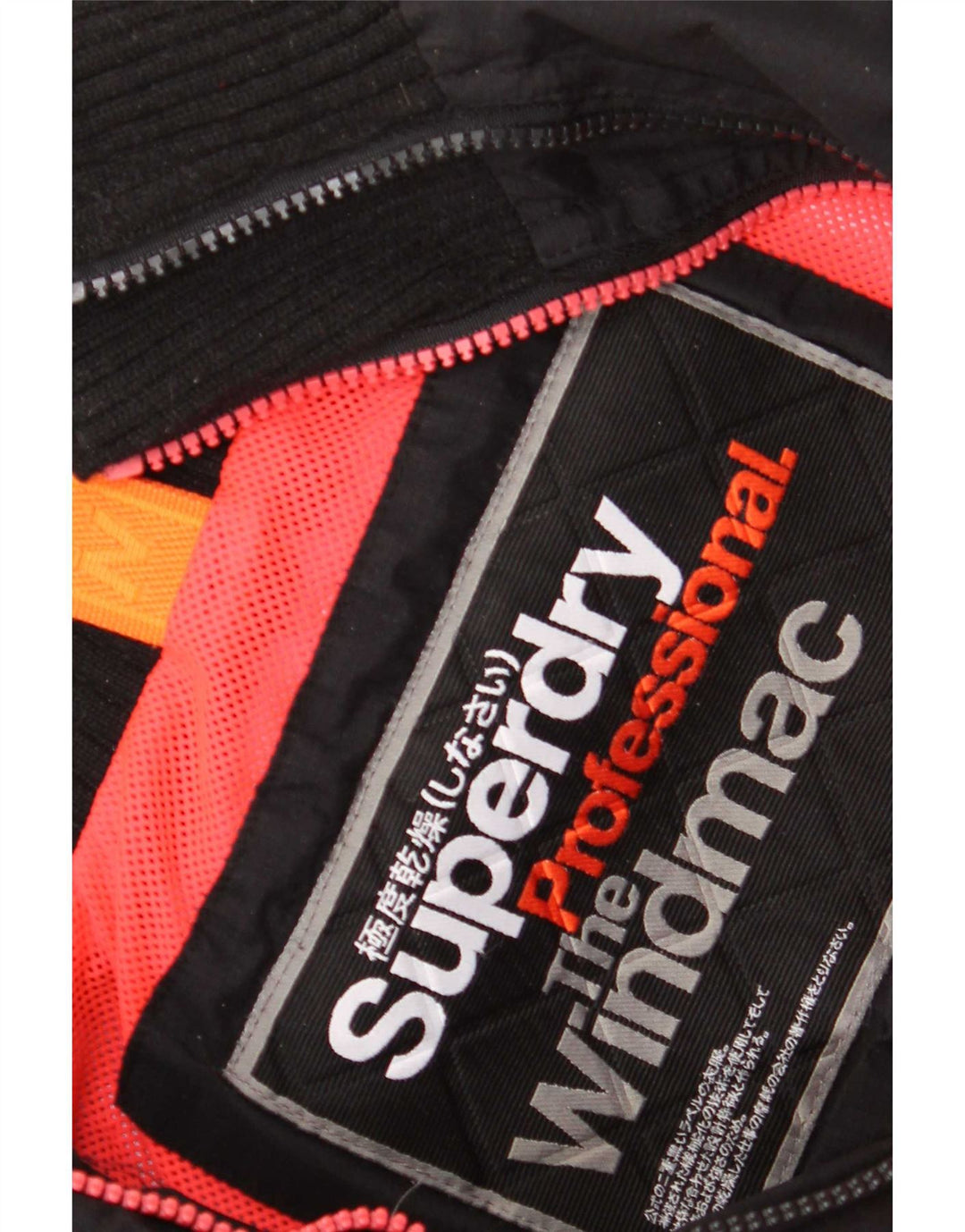 Superdry Womens The Windmac Regnjakke med hætte UK 36 Lille sort polyester