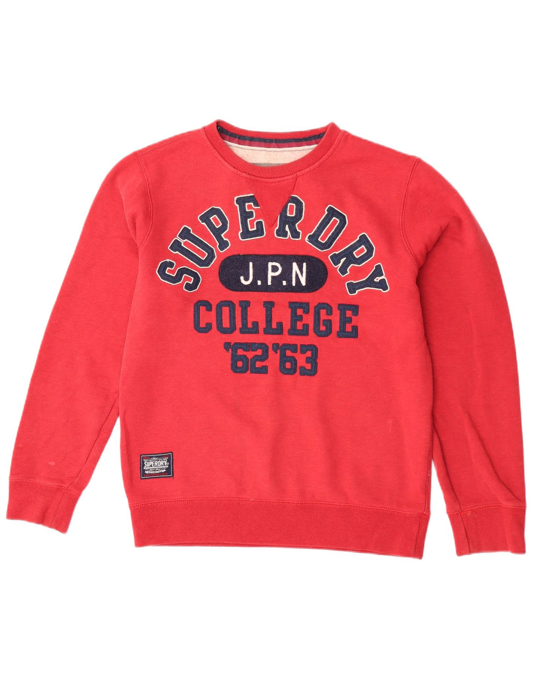 Superdry grafisk sweatshirt til mænd, stor rød bomuld