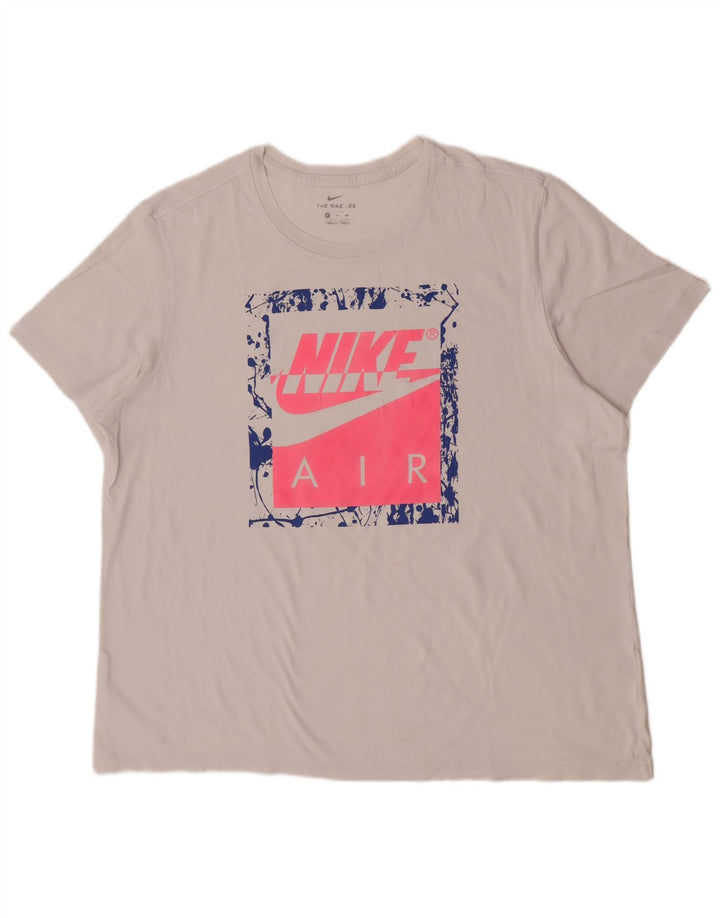 Nike grafisk T-shirt top til mænd 2XL hvid bomuld