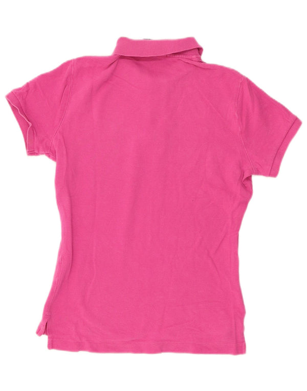 Ralph Lauren Womens Skinny Polo Shirt UK 10 Small Pink Cotton