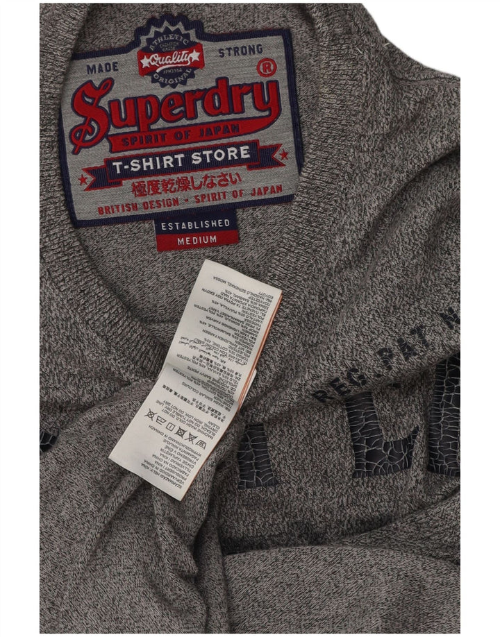 Superdry Herre grafisk T-shirt Top mellemgrå bomuld
