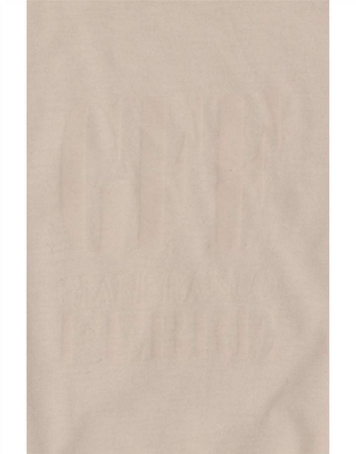 Gianfranco Ferre Herre grafisk T-shirt Top Medium Hvid Bomuld