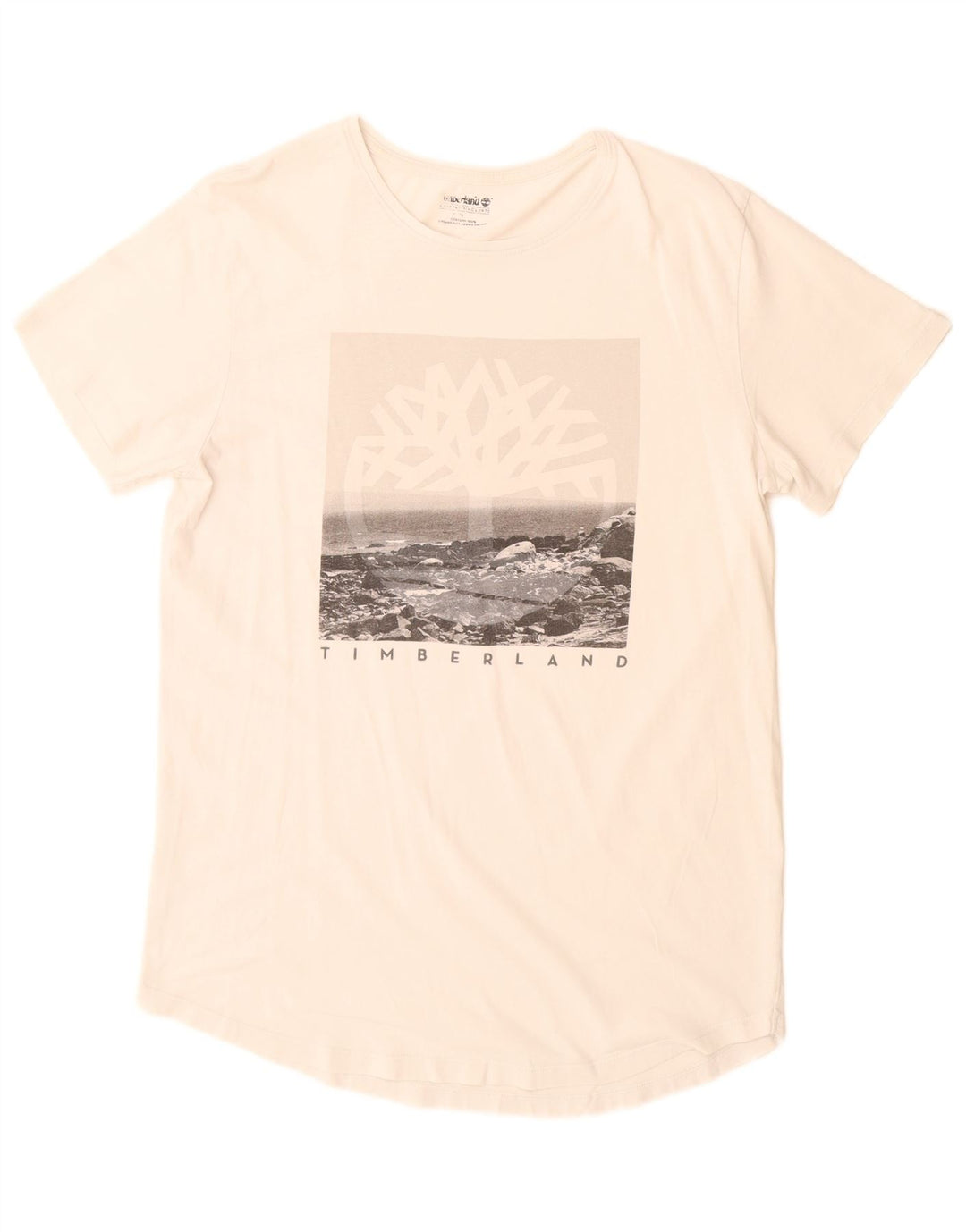 Timberland Herre grafisk T-shirt top mellem hvid bomuld