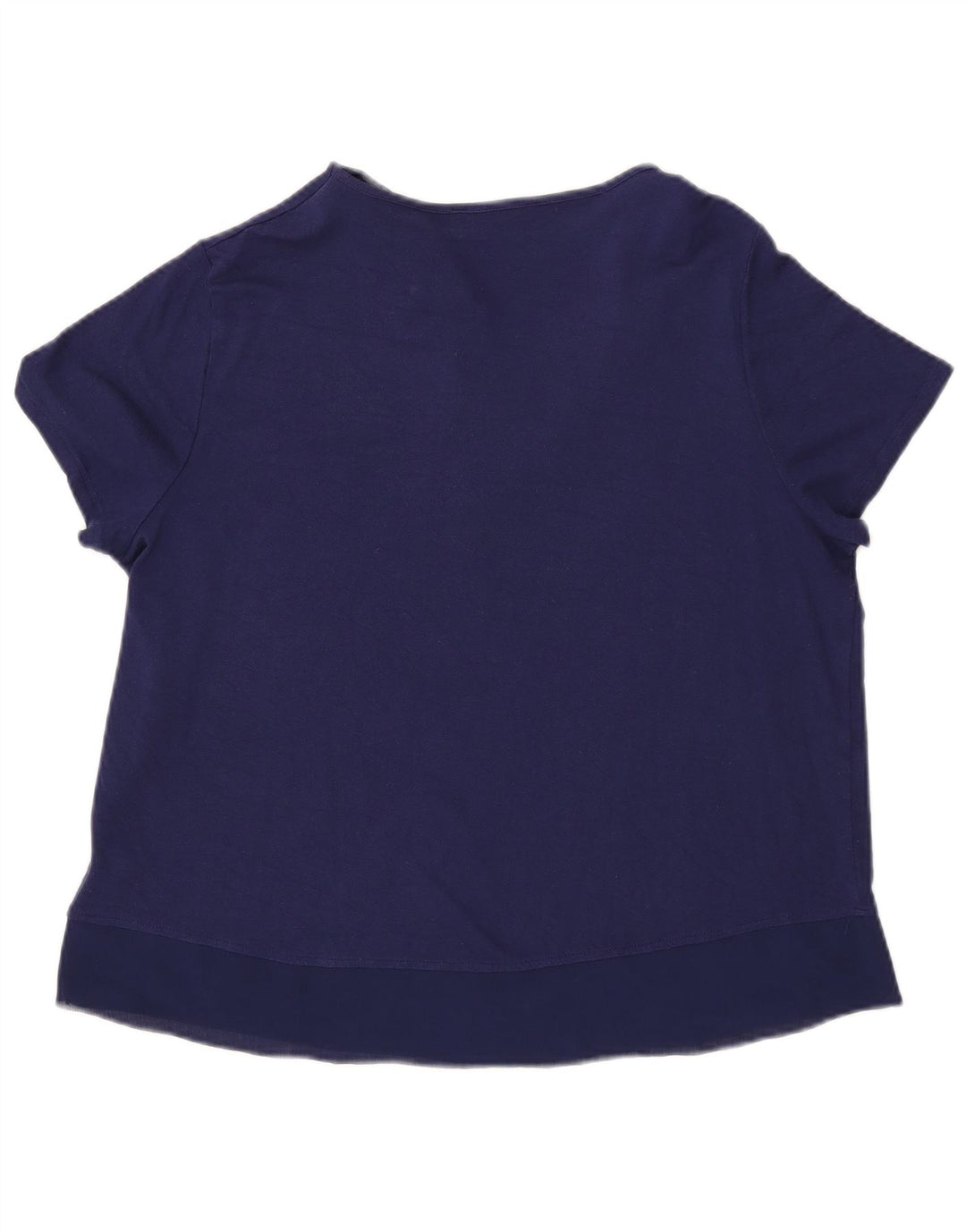 Marks & Spencer Damebluse Top UK 16 Large Navy Blue Viscose