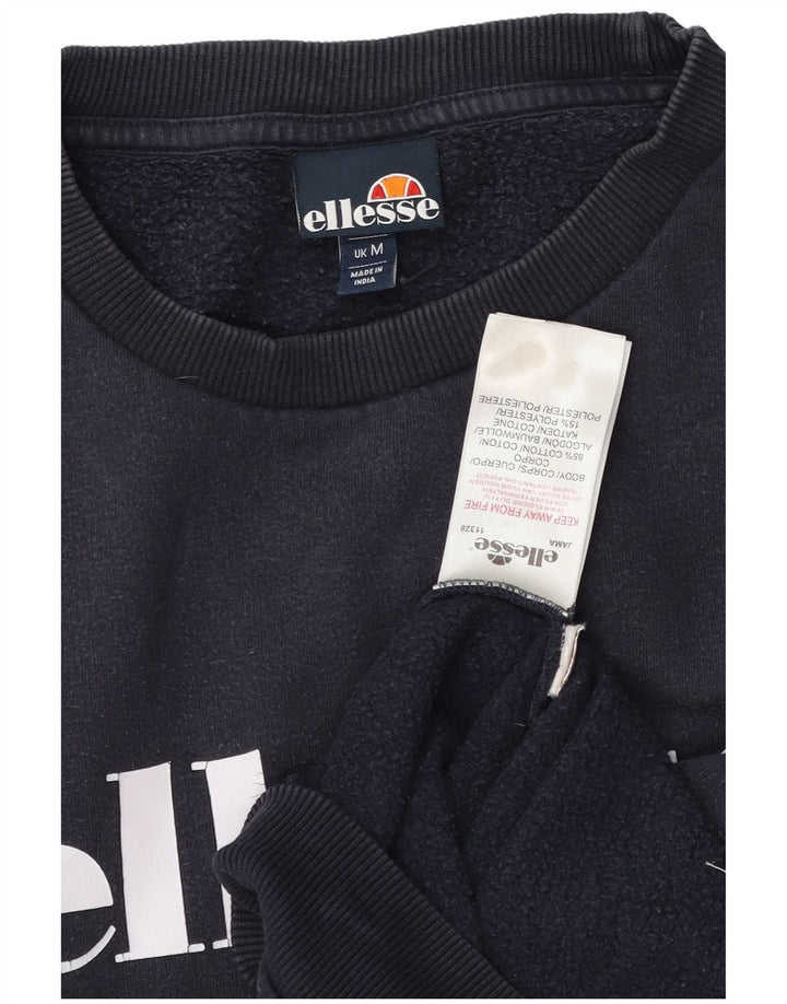 Ellesse Herre Grafisk Sweatshirt Jumper Medium Navy Blue