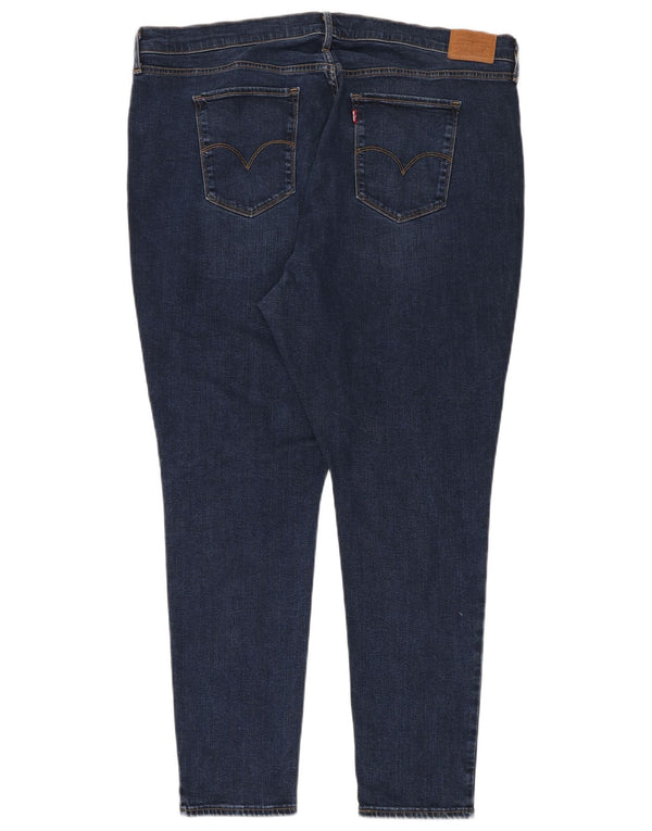 Levi's Dame 721 Skinny Jeans med høj talje US 24 4XL W48 L30 Blå Lyocell