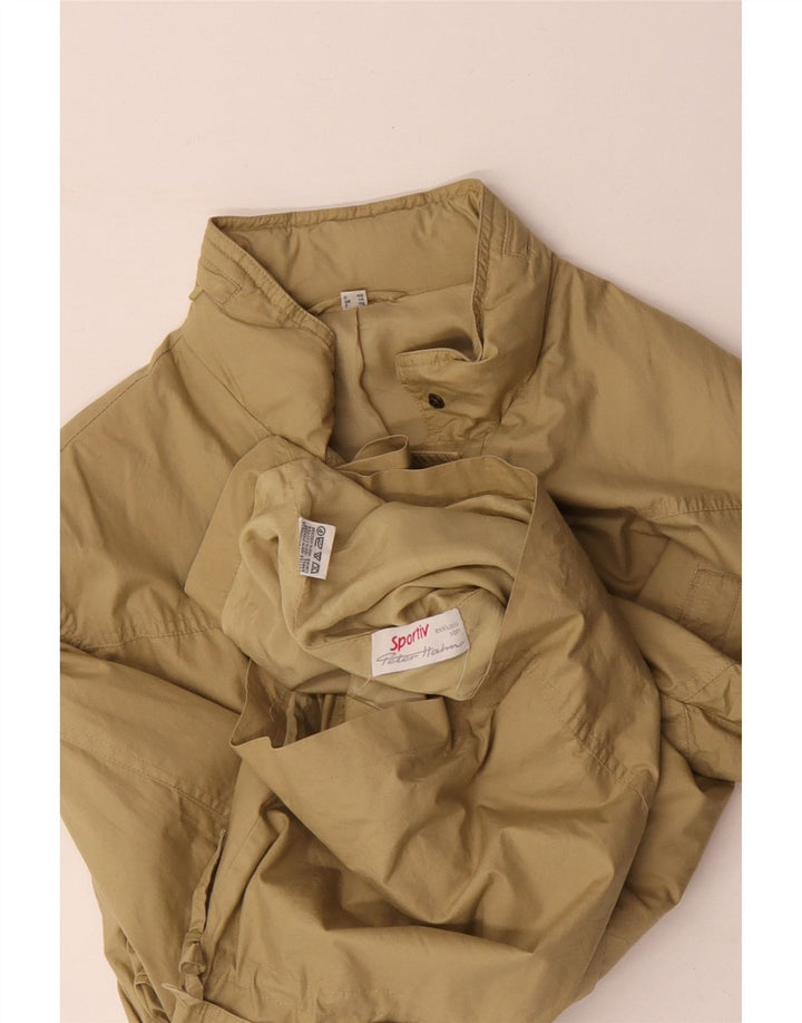 Peter Hahn Dame Oversized Hooded Utility Jacket UK 14 Large Yellow Cotton