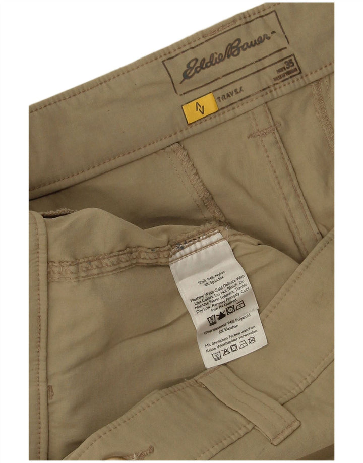 EDDIE BAUER Chino Shorts til mænd W35 Large Beige Nylon