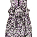 VINTAGE Womens Abstract Pattern Sleeveless Sheath Dress UK 14 Large Silver Vintage Vintage and Second-Hand Vintage from Messina Hembry 