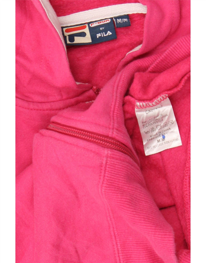 Fila hættetrøje til kvinder med lynlås UK 14 Medium Pink Bomuld