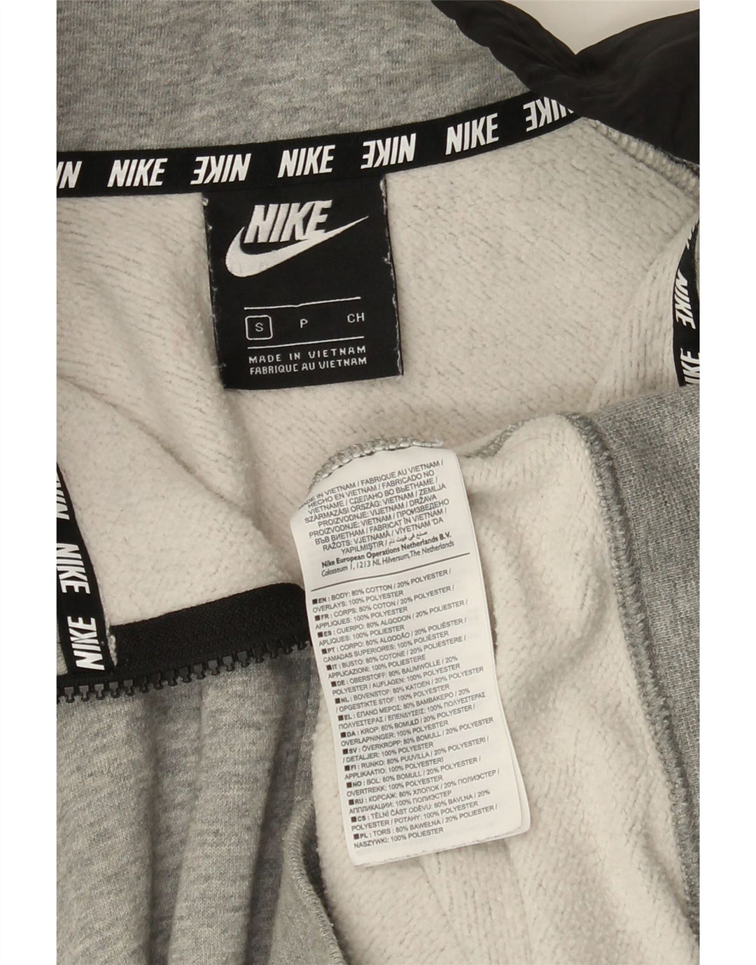 Nike træningsdragt til mænd, topjakke, lille grå farveblok bomuld