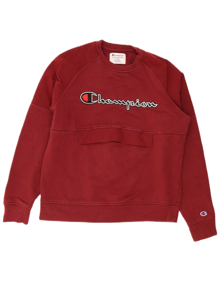 Champion Herre grafisk sweatshirt Jumper Medium Bourgogne bomuld