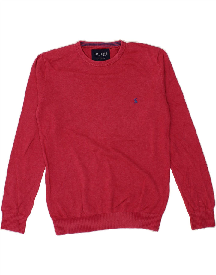 JOULES Mens Crew Neck Jumper Sweater Small Red Cotton Vintage Joules and Second-Hand Joules from Messina Hembry 