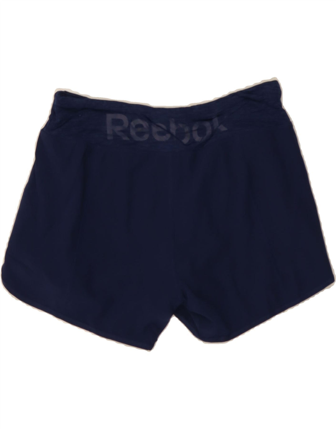 REEBOK Womens Graphic Sport Shorts UK 6 XS  Navy Blue Polyester Vintage Reebok and Second-Hand Reebok from Messina Hembry 