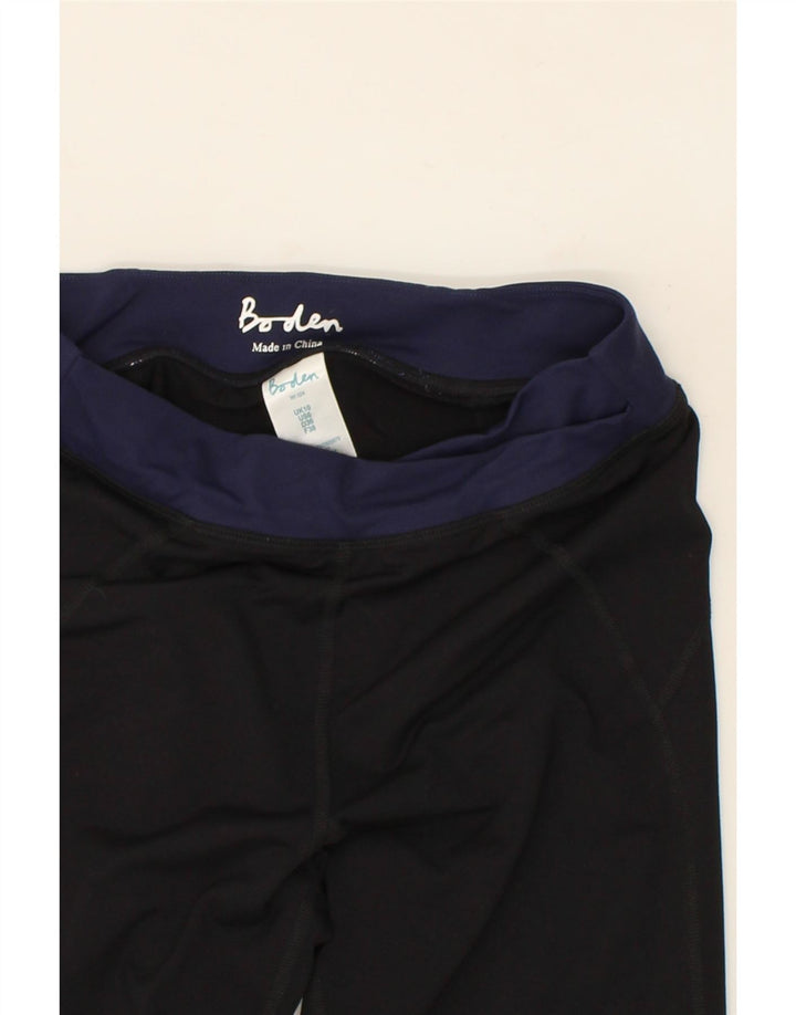 BODEN Womens Capri Leggings UK 10 Small  Black Polyamide Vintage Boden and Second-Hand Boden from Messina Hembry 