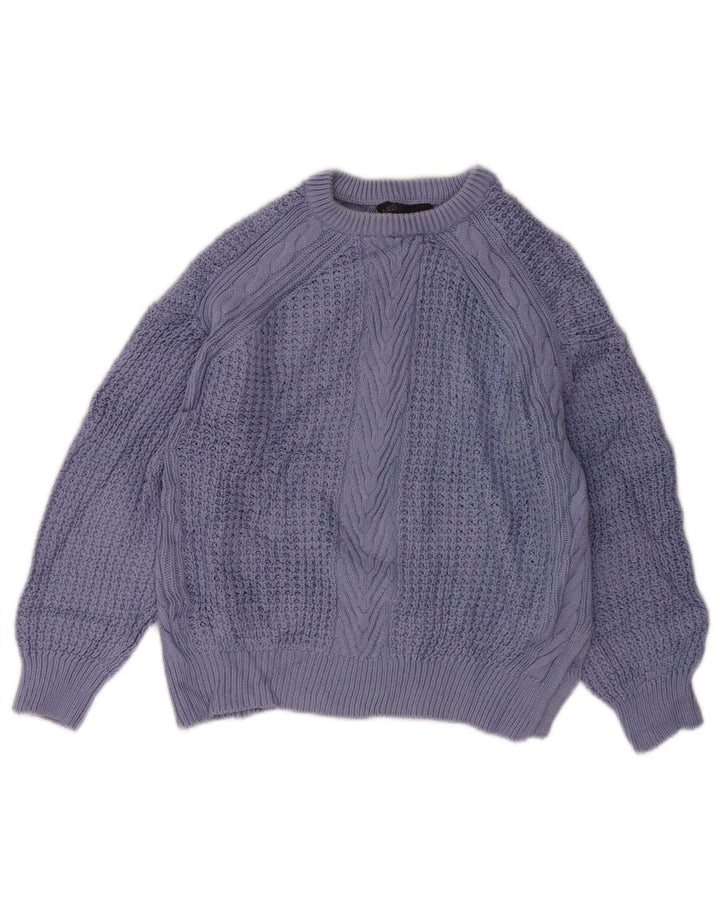Marks & Spencer Dame Oversized Boat Neck Jumper Sweater UK 8 Small Purple