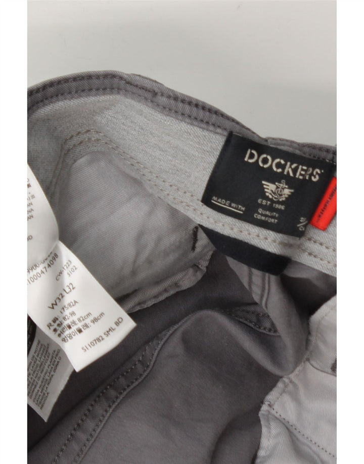 Dockers Herre Slim Chino Bukser W32 L32 Grå Bomuld