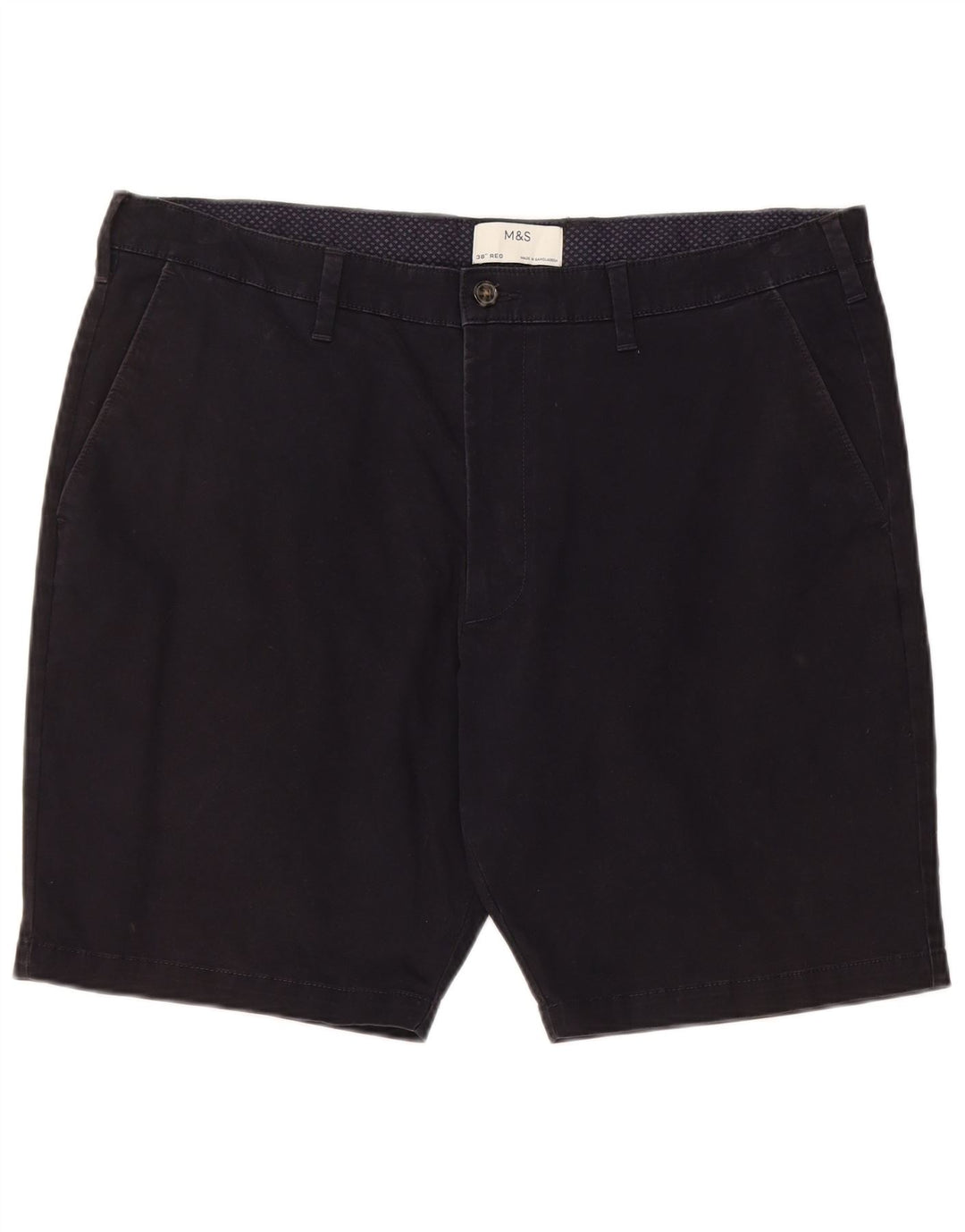 Marks & Spencer Herre Chino Shorts W38 XL Marineblå Bomuld