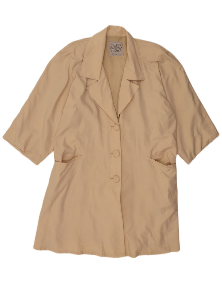 Benetton Dame Oversized Longline Cardigan Top IT 44 Medium Beige
