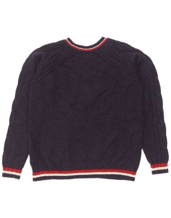 Just Cavalli Dame V-hals sweater UK 14 Medium Navy Blue