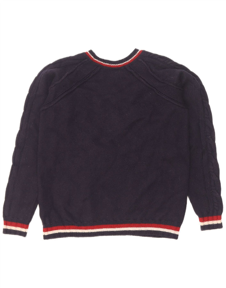 Just Cavalli Dame V-hals sweater UK 14 Medium Navy Blue