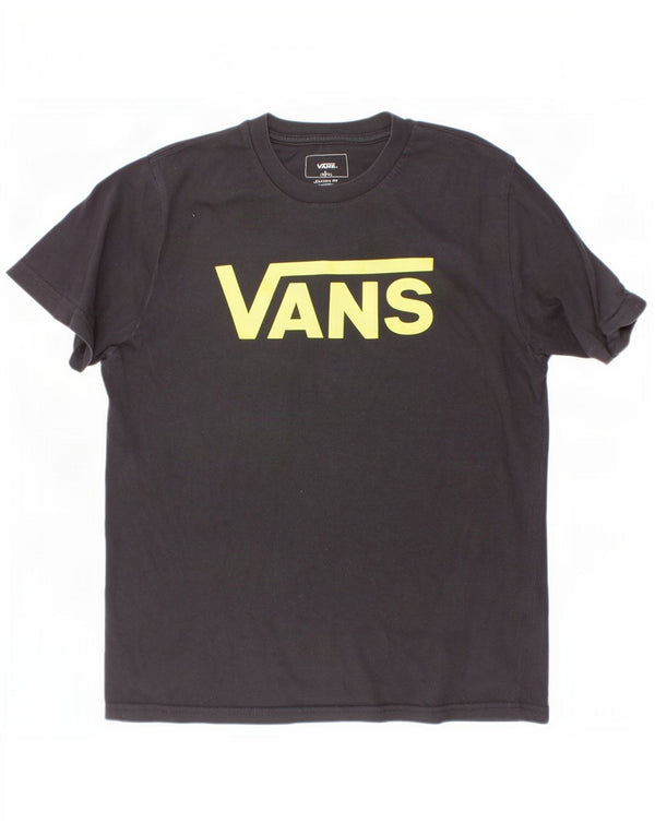 Vans Boys Classic Fit Grafisk T-Shirt Top 12-13 År Stor Sort Bomuld