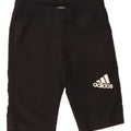 ADIDAS Boys Graphic Sport Shorts 7-8 Years  Black Polyester Vintage Adidas and Second-Hand Adidas from Messina Hembry 