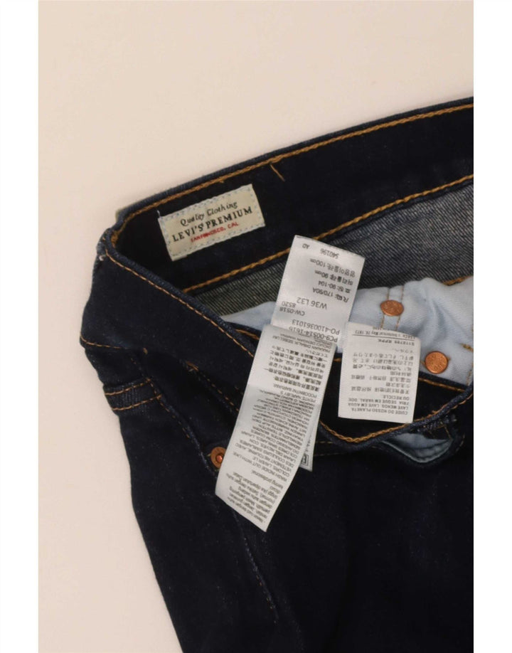 Levi's Herre 551 Straight Jeans W36 L32 Marineblå Bomuld