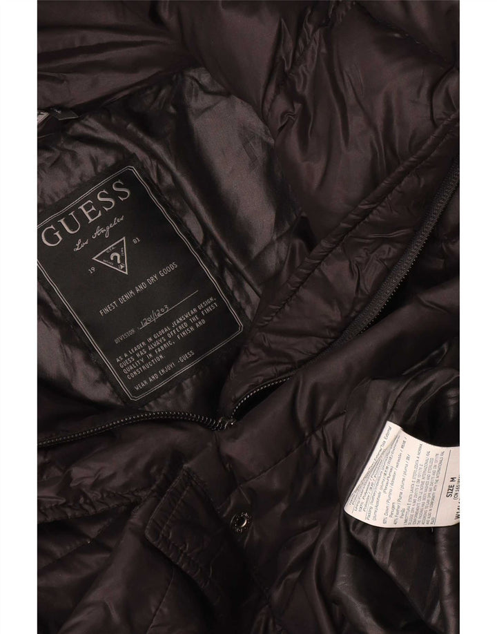 Guess Polstret jakke til kvinder UK 14 Medium Sort Nylon