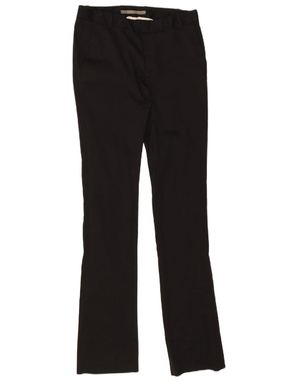 Zara Dame Slim Chino Bukser EU 36 XS W26 L33 Sort Bomuld