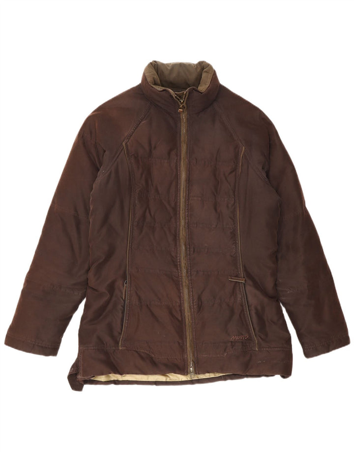 Musto polstret jakke til kvinder UK 10 Lille brun polyester