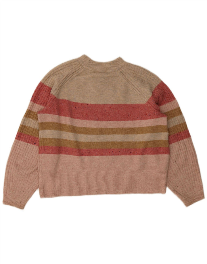 Marks & Spencer Dame sweater med rund hals DK 16 Medium Pink Stribet