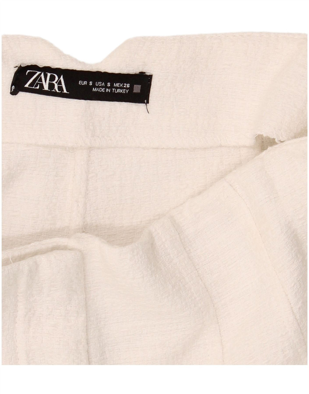 Zara Womens High Waist Hot Pants Small W26 White