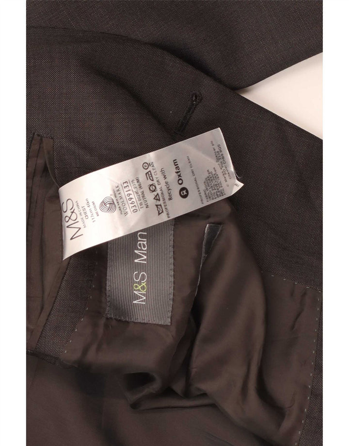 Marks & Spencer Herre 2-knaps blazerjakke UK 46 XL Grå uld