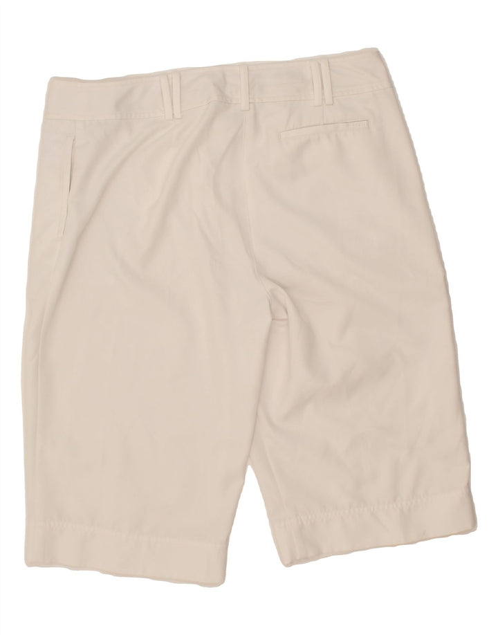 IZOD Womens Stretch Bermuda Shorts US 12 Large W34 White Polyester Vintage Izod and Second-Hand Izod from Messina Hembry 