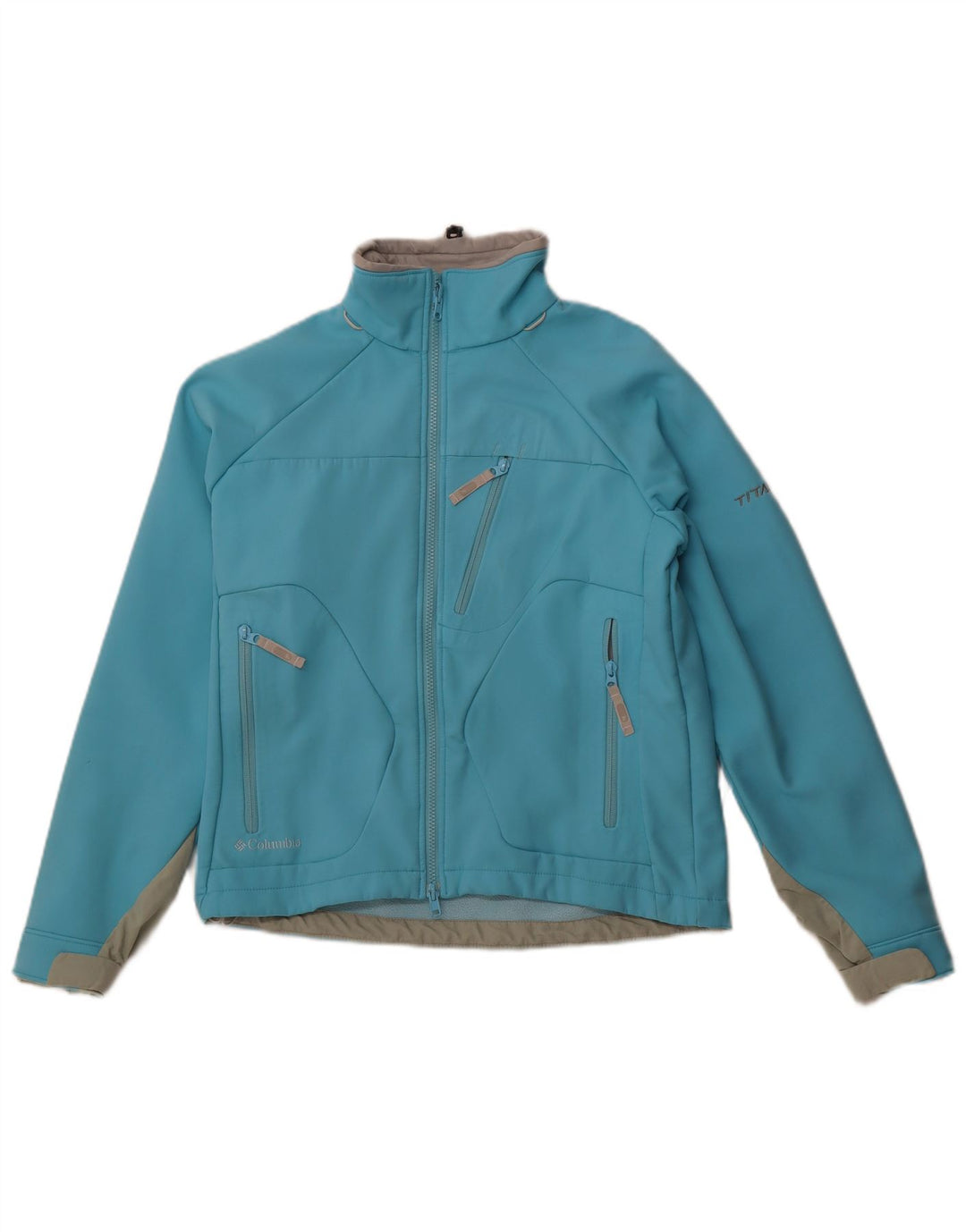 Columbia Dame Titanium Windbreaker Jacket UK 14 Medium Blue Polyester