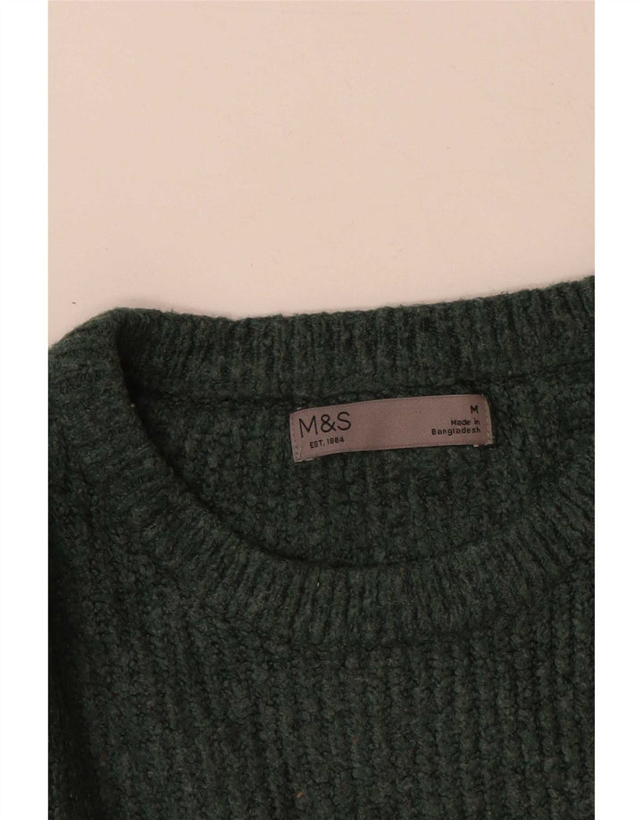 Marks & Spencer Herre sweater med rund hals, mellemgrøn akryl