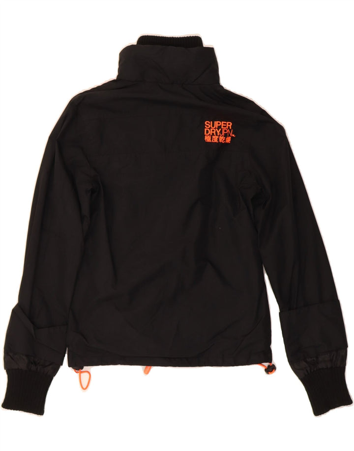 SUPERDRY Womens The Windcheater Windbreaker Jacket UK 6 XS Black Polyester Vintage Superdry and Second-Hand Superdry from Messina Hembry 