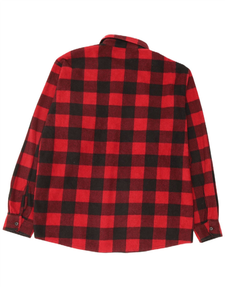 Wrangler herre flannel skjorte XL rød ternet polyester
