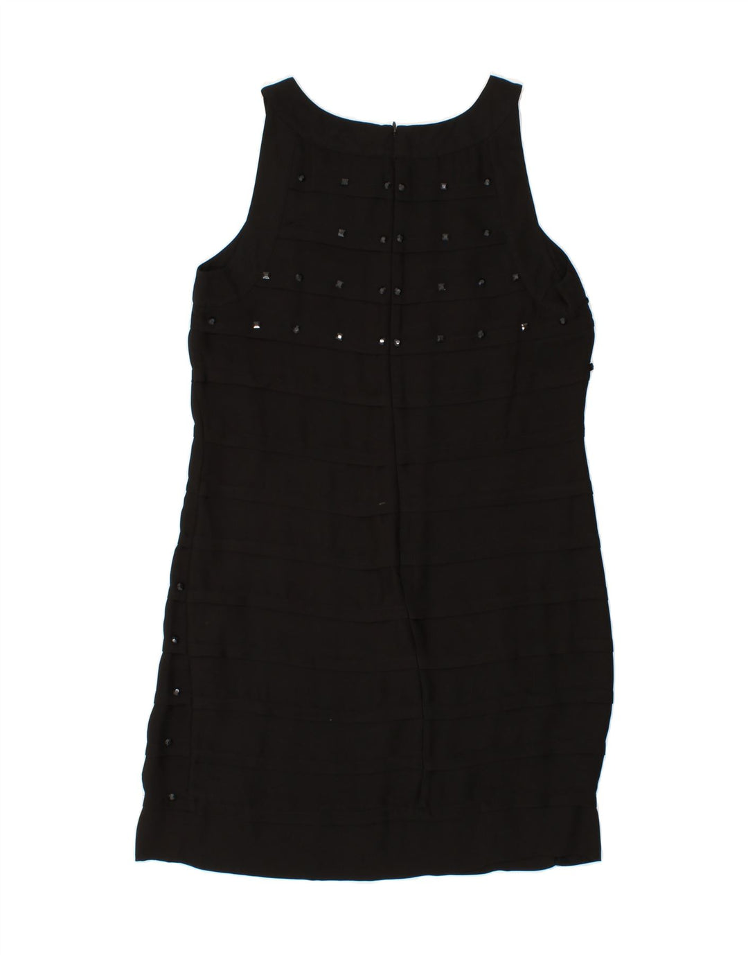 WALLIS Womens Sleeveless Sheath Dress UK 12 Medium Black Polyester Vintage Wallis and Second-Hand Wallis from Messina Hembry 