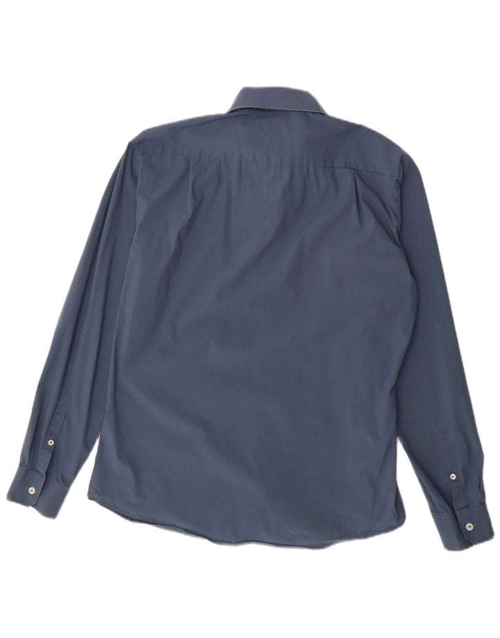 DKNY Herre Slim Fit skjorte str. 40 16 Large Blue Cotton