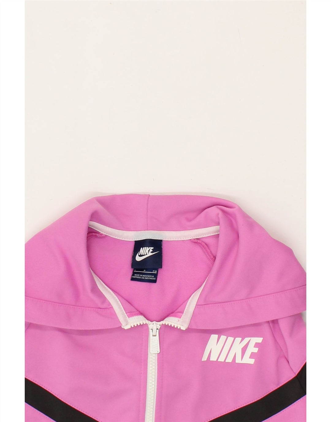 NIKE Womens Zip Hoodie Sweater UK 10 Small Pink Polyester Vintage Nike and Second-Hand Nike from Messina Hembry 