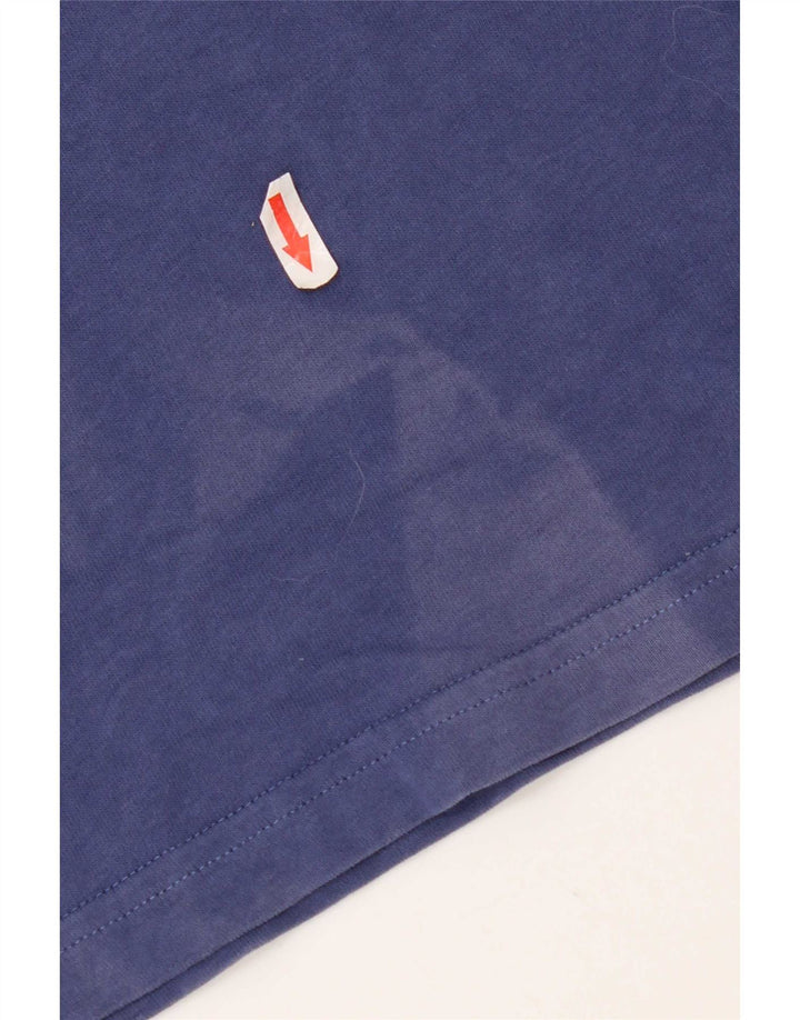 Armani Herre grafisk T-shirt Top Medium Blue Bomuld