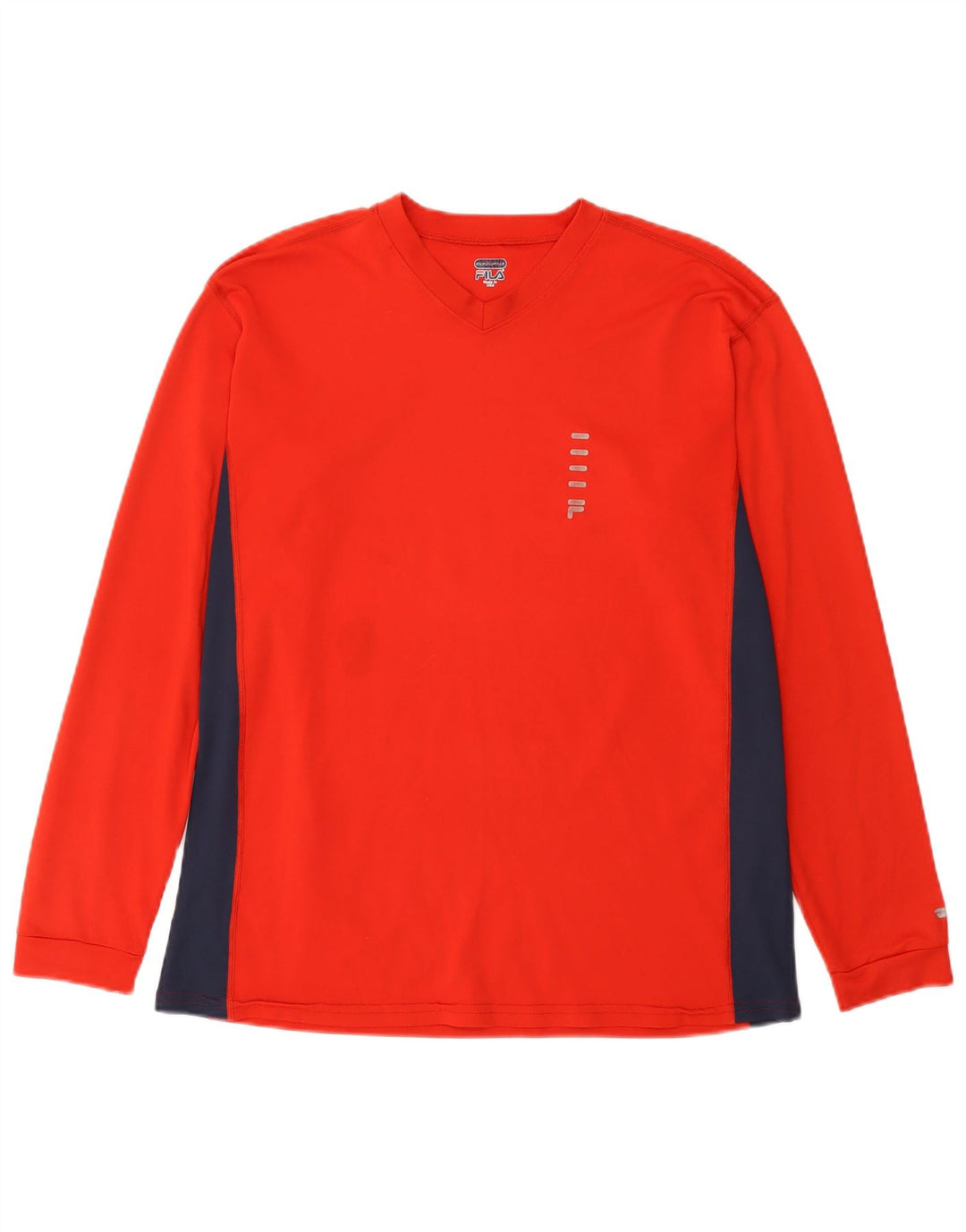 Fila Herre Top Langærmet Stor Rød Colourblock Polyester