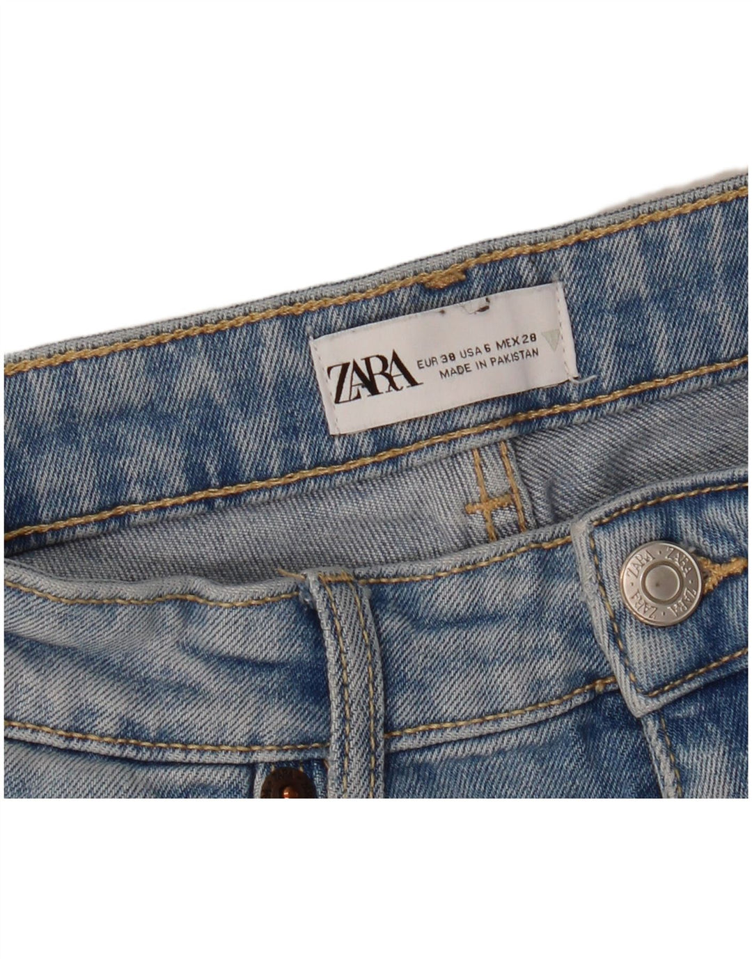ZARA Dame Bootcut Jeans EU 38 Small W28 L25 Blå